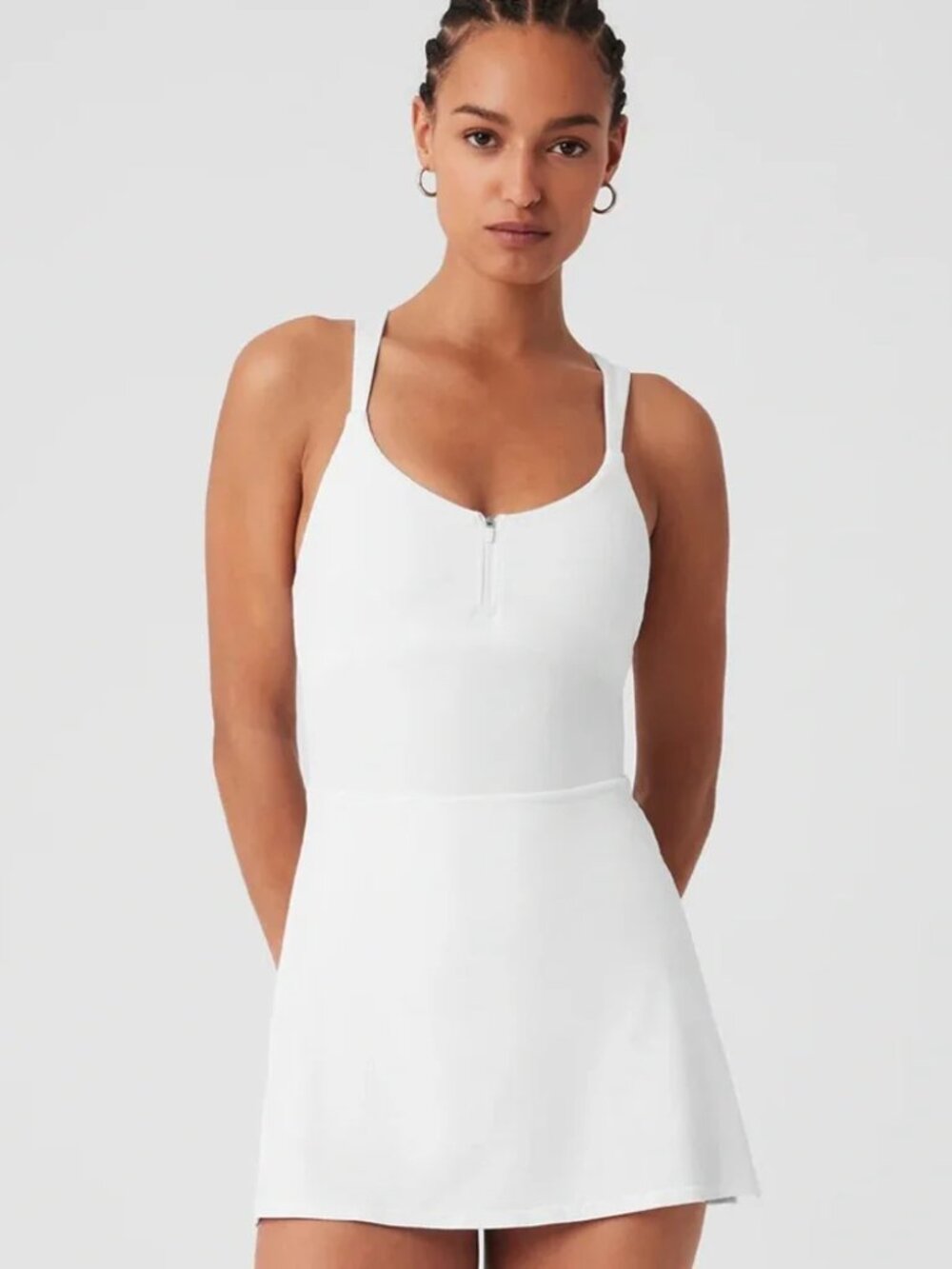 Alo Yoga White Alosoft Showcase Tennis Dress L